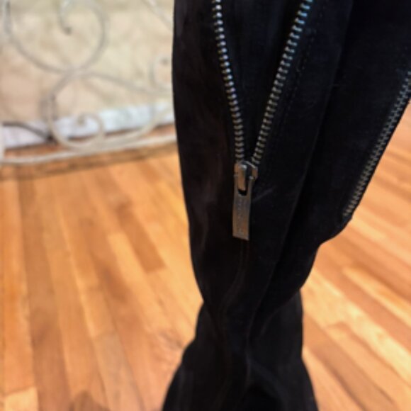 NWOT Paul Green Tall Black Suede Lug Sole Boot Size 8 - Picture 7 of 7